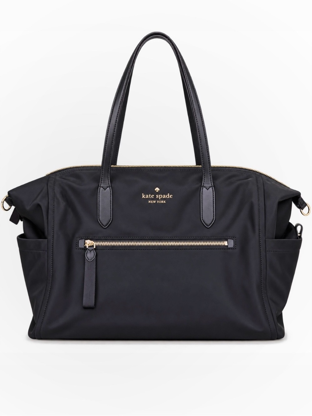 Kate Spade Chelsea Black Nylon Weekender Travel Duffle Bag $399 MSRP